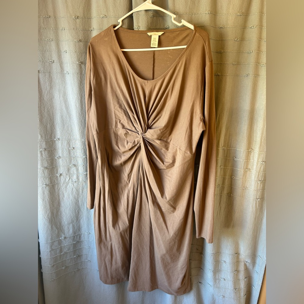 H&M Maternity Tan Long Sleeve Dress